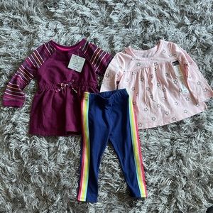 Girl Clothes Bundle Shirts & Legging Size 12 months